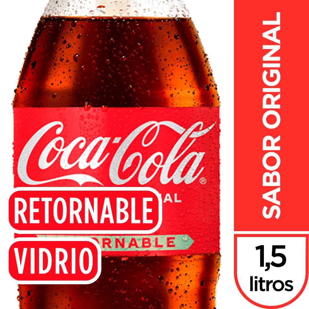 Coca-cola original vidrio retornable 1.5 lt