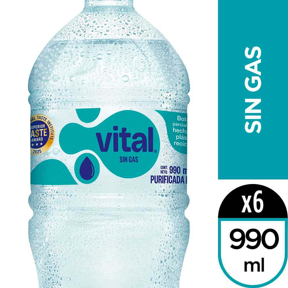 Vital sin gas 990 ml 6pack