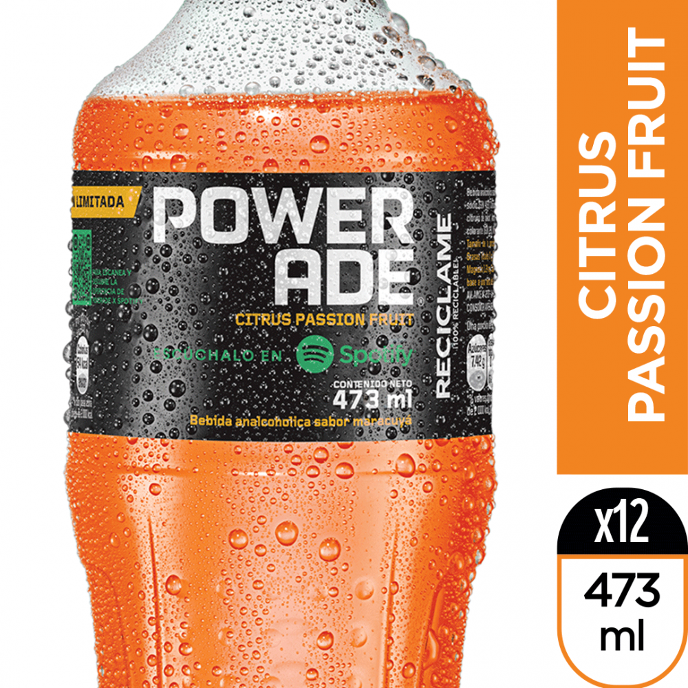 Powerade citrus passion fruit 473ml 12pack