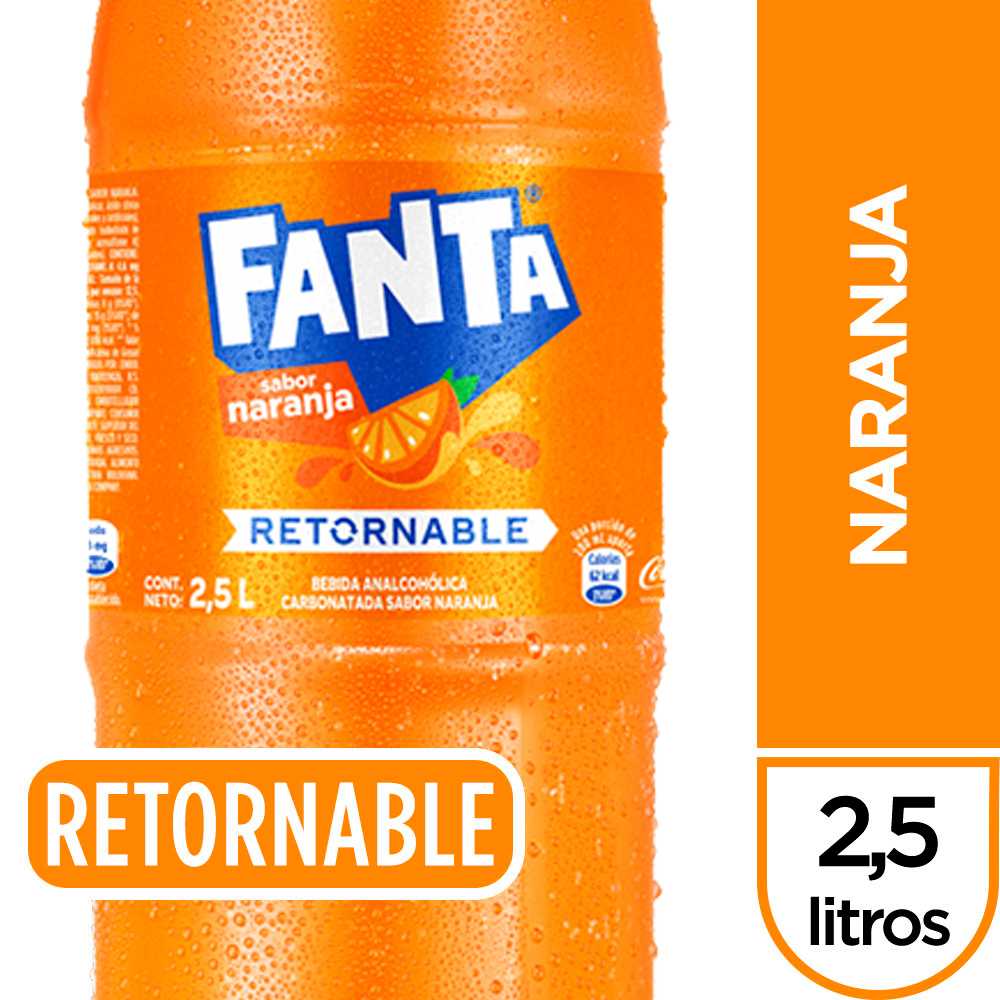 Fanta naranja retornable 2.5 lt