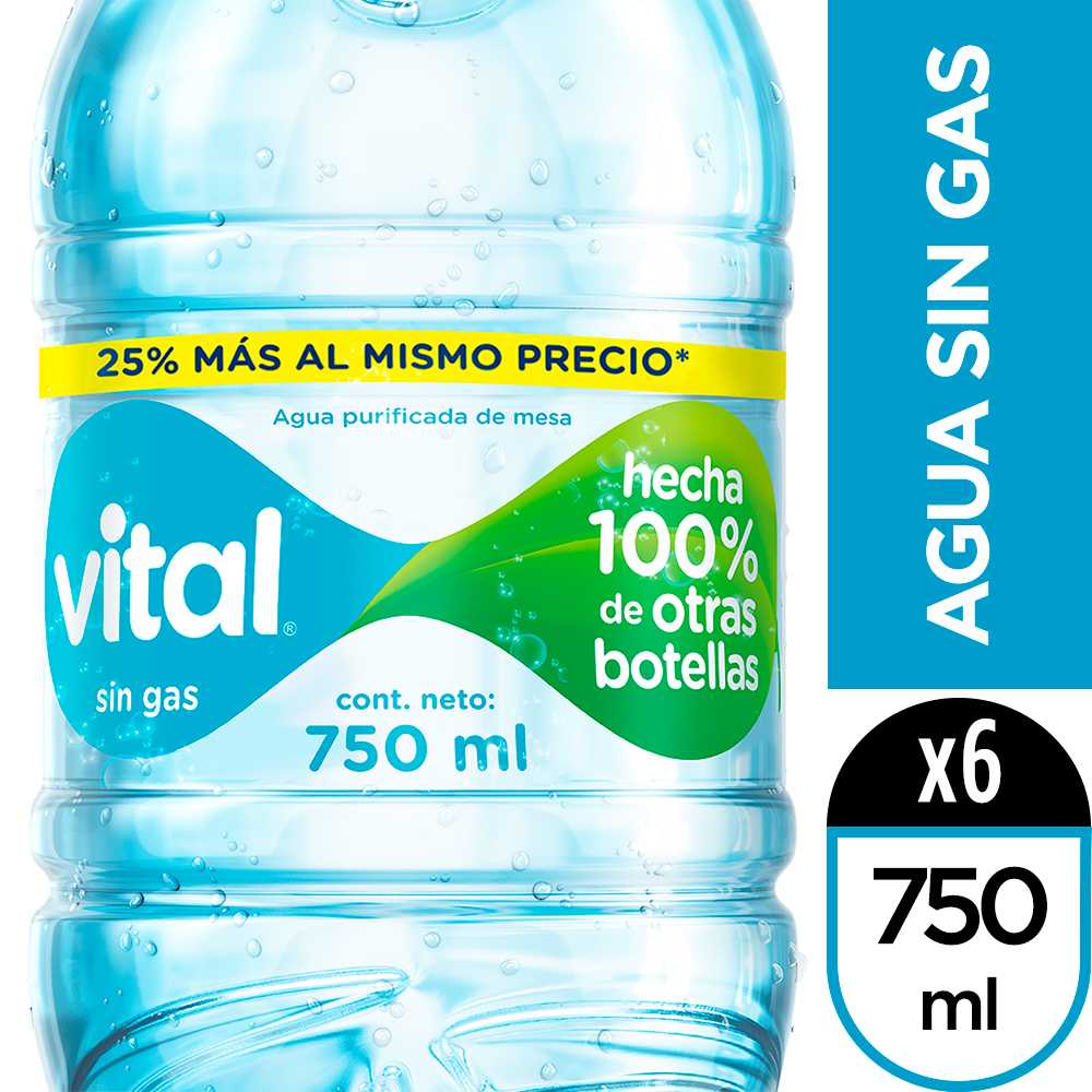 Vital sin gas 750 ml 6pack