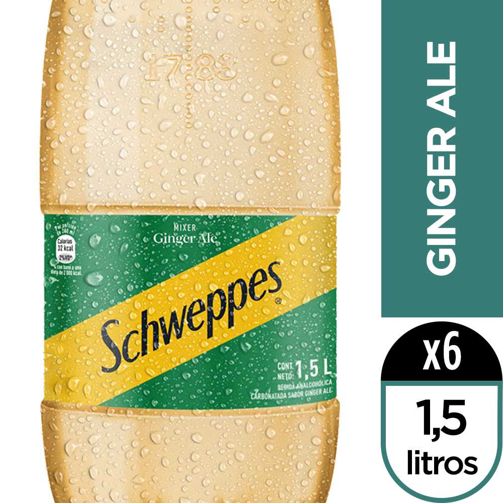 Schweppes ginger ale 1,5 lt 6 pack