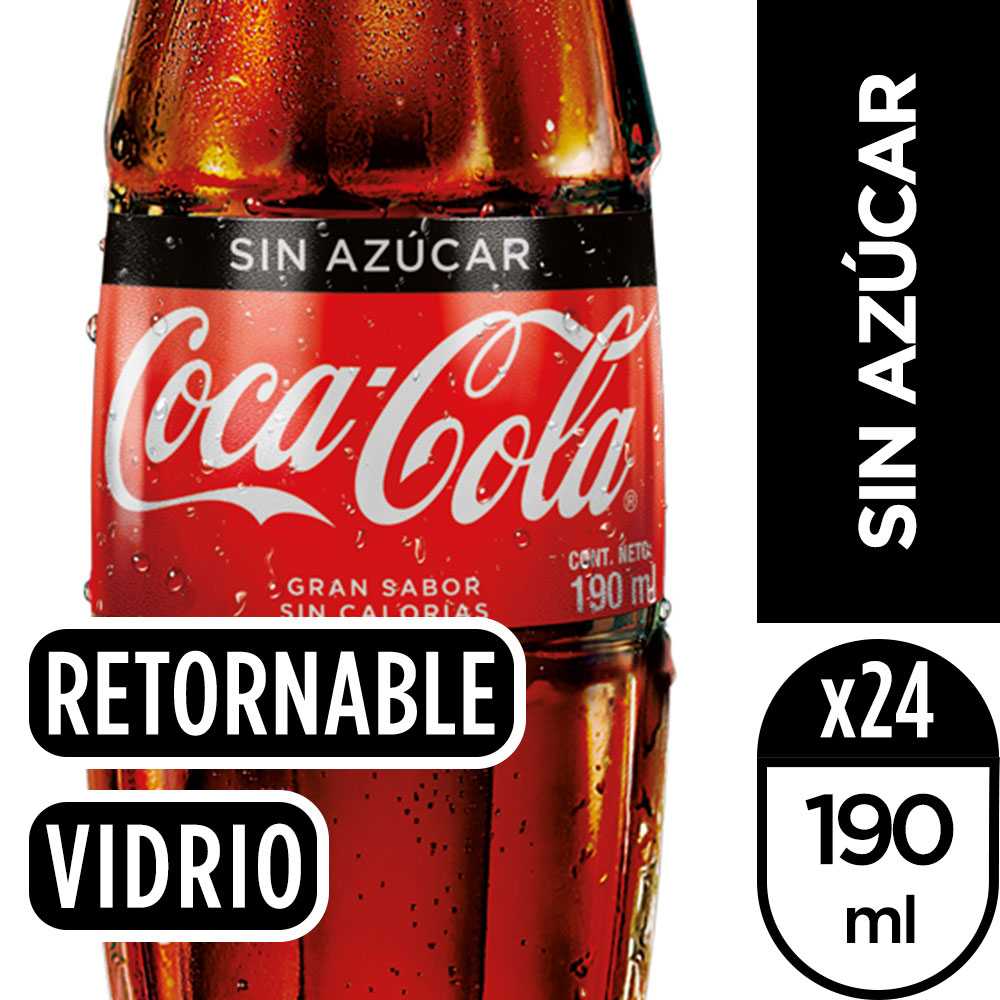 Coca-cola sin azúcar vidrio retornable 190 ml 24pack