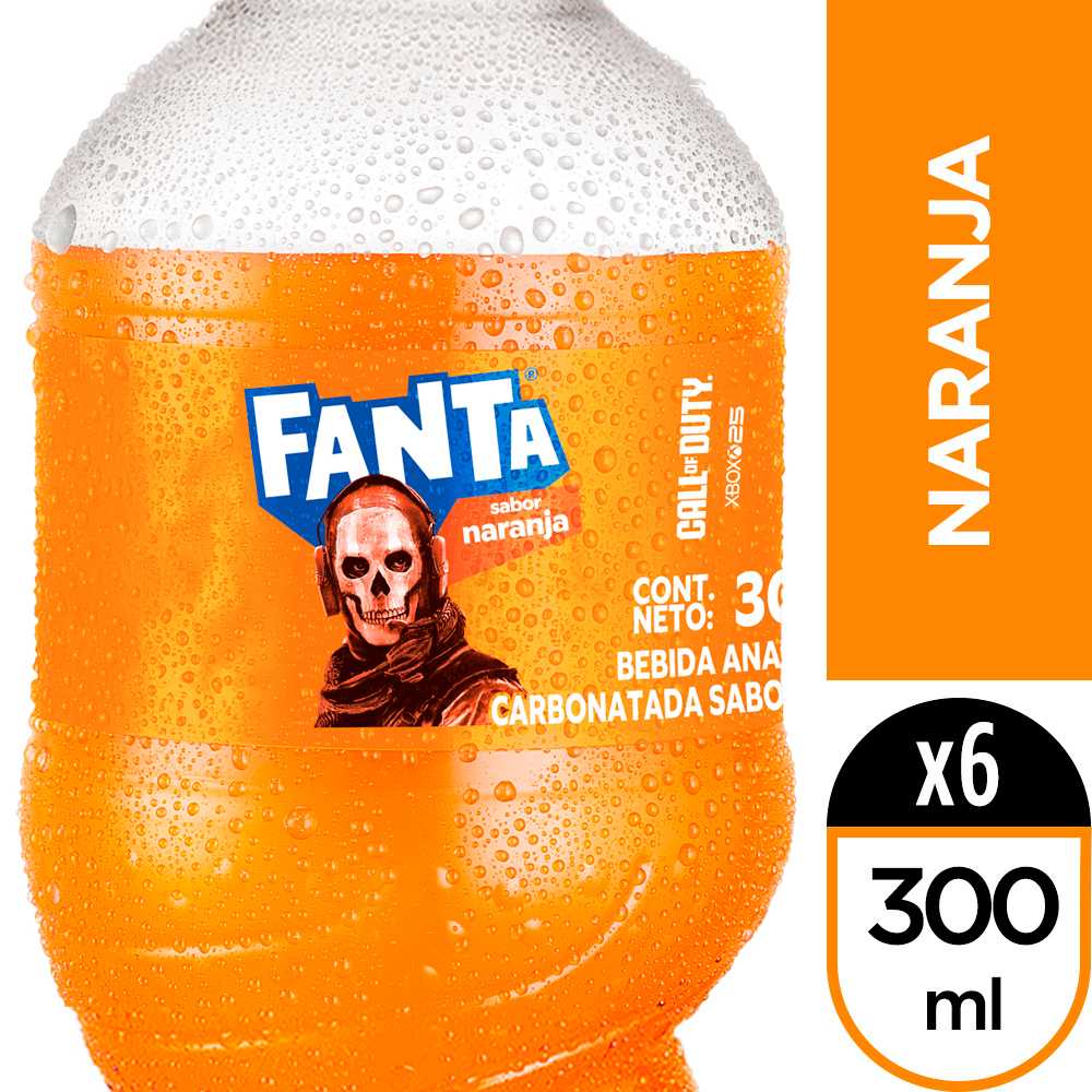 Fanta naranja 300 ml 6pack