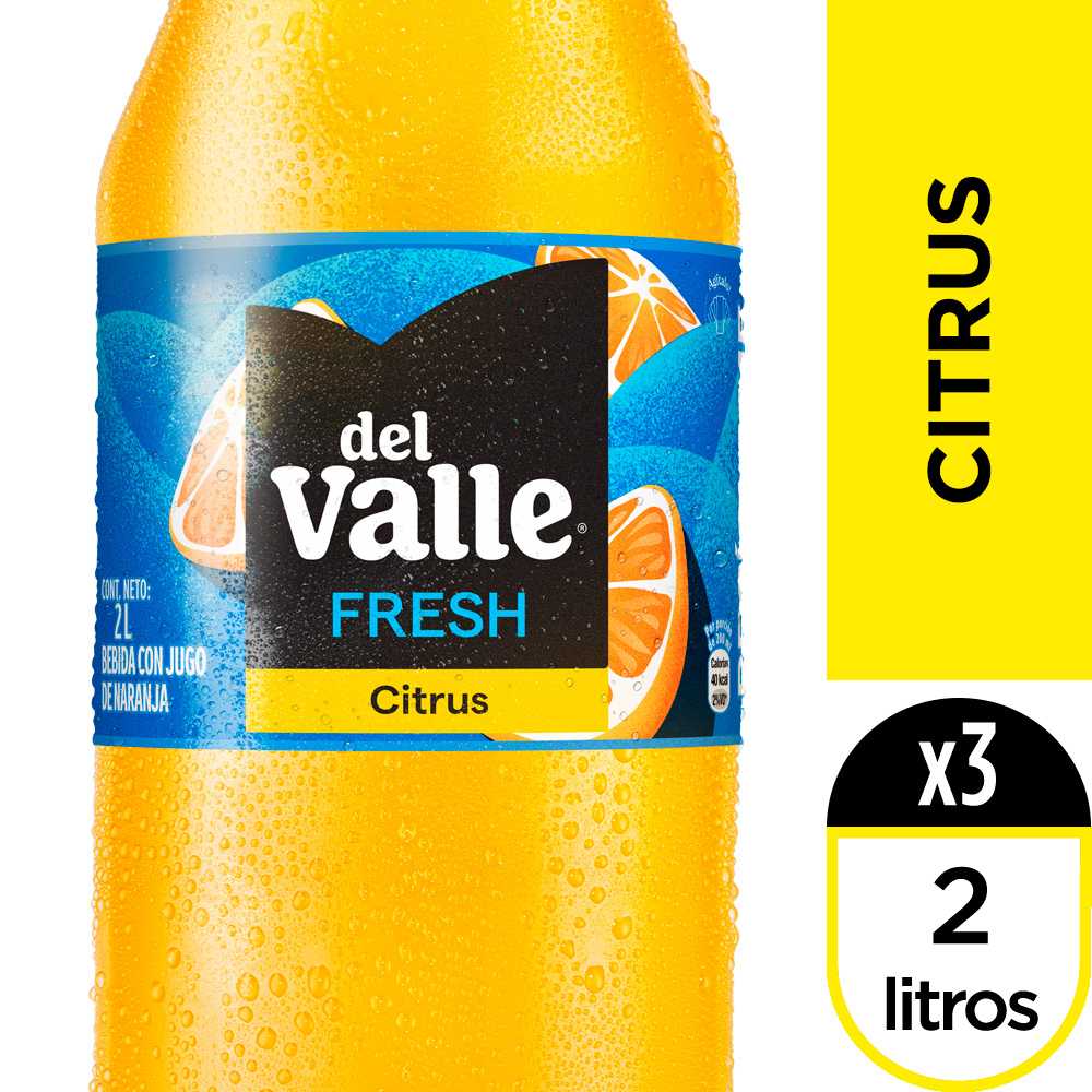 Del valle fresh citrus 2 lt 3pack