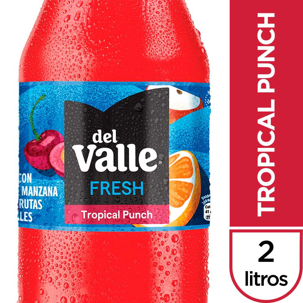 Del valle fresh tropical punch 2 lt