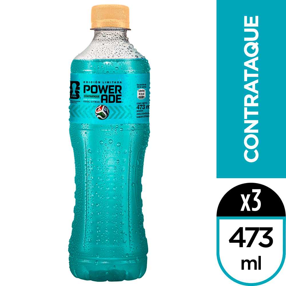 Powerade contrataque 473 ml 3pack