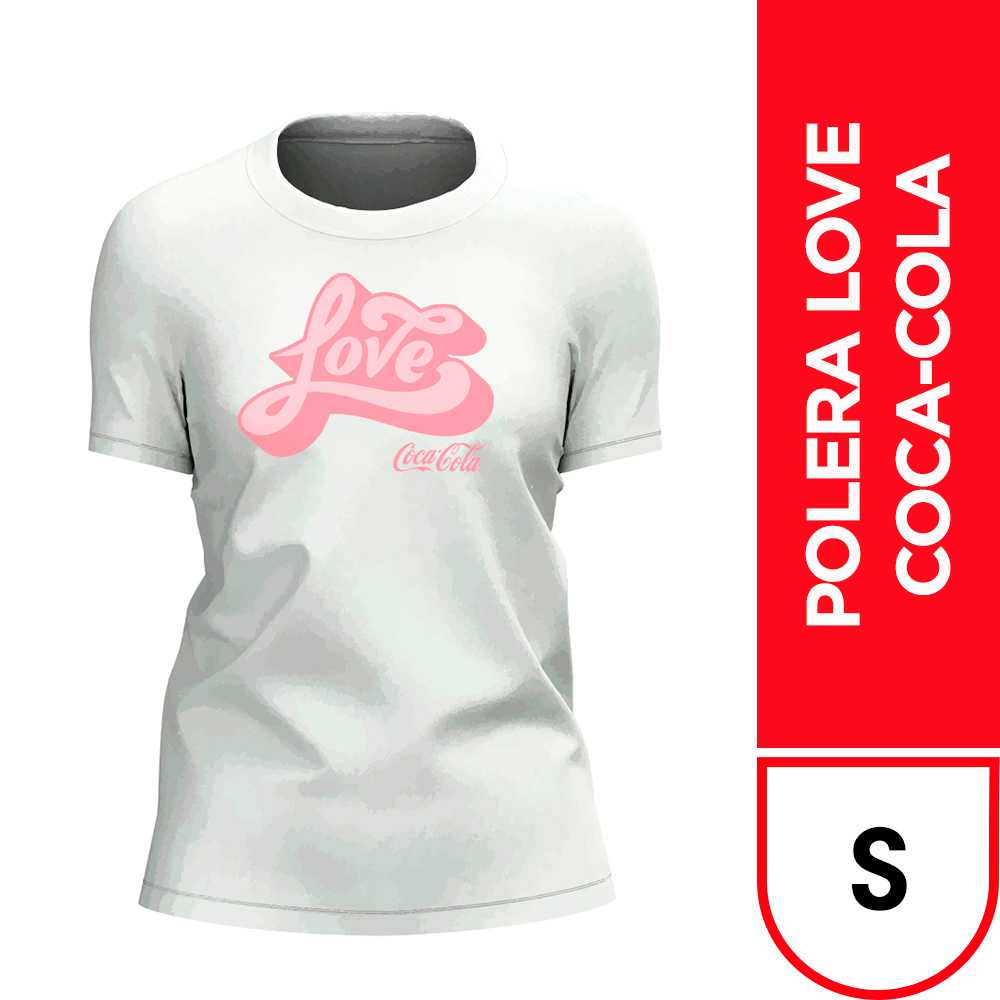 Polera love coca-cola talla s