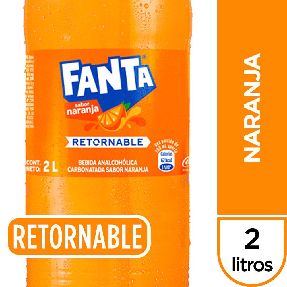 Fanta naranja retornable 2 lt