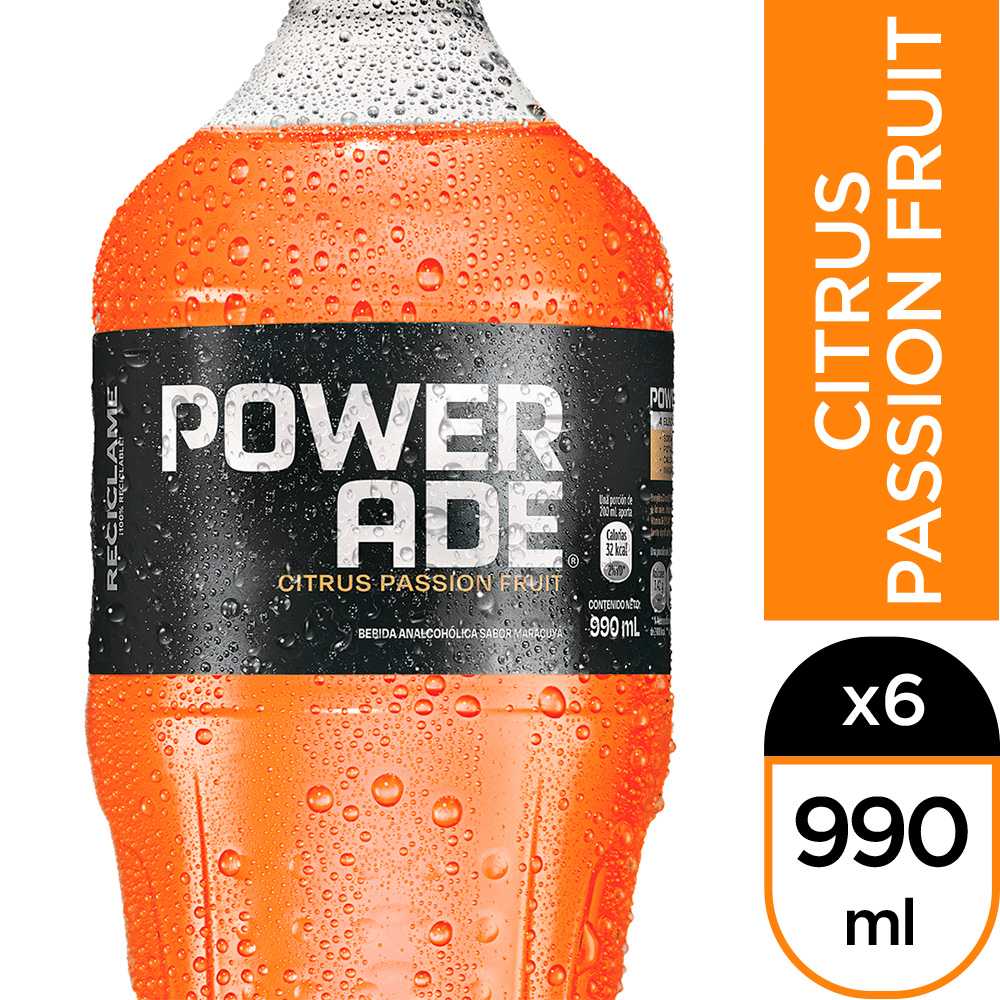 Powerade citrus passion fruit 990 ml 6pack