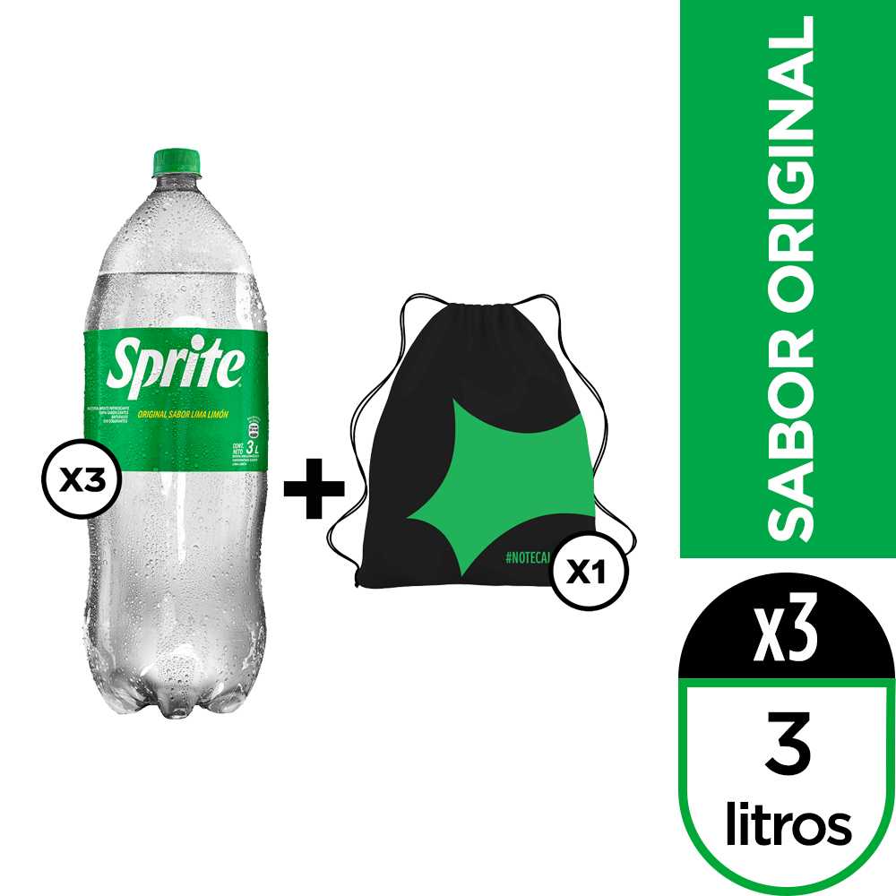Sprite 3 lt 3pack + gymbag