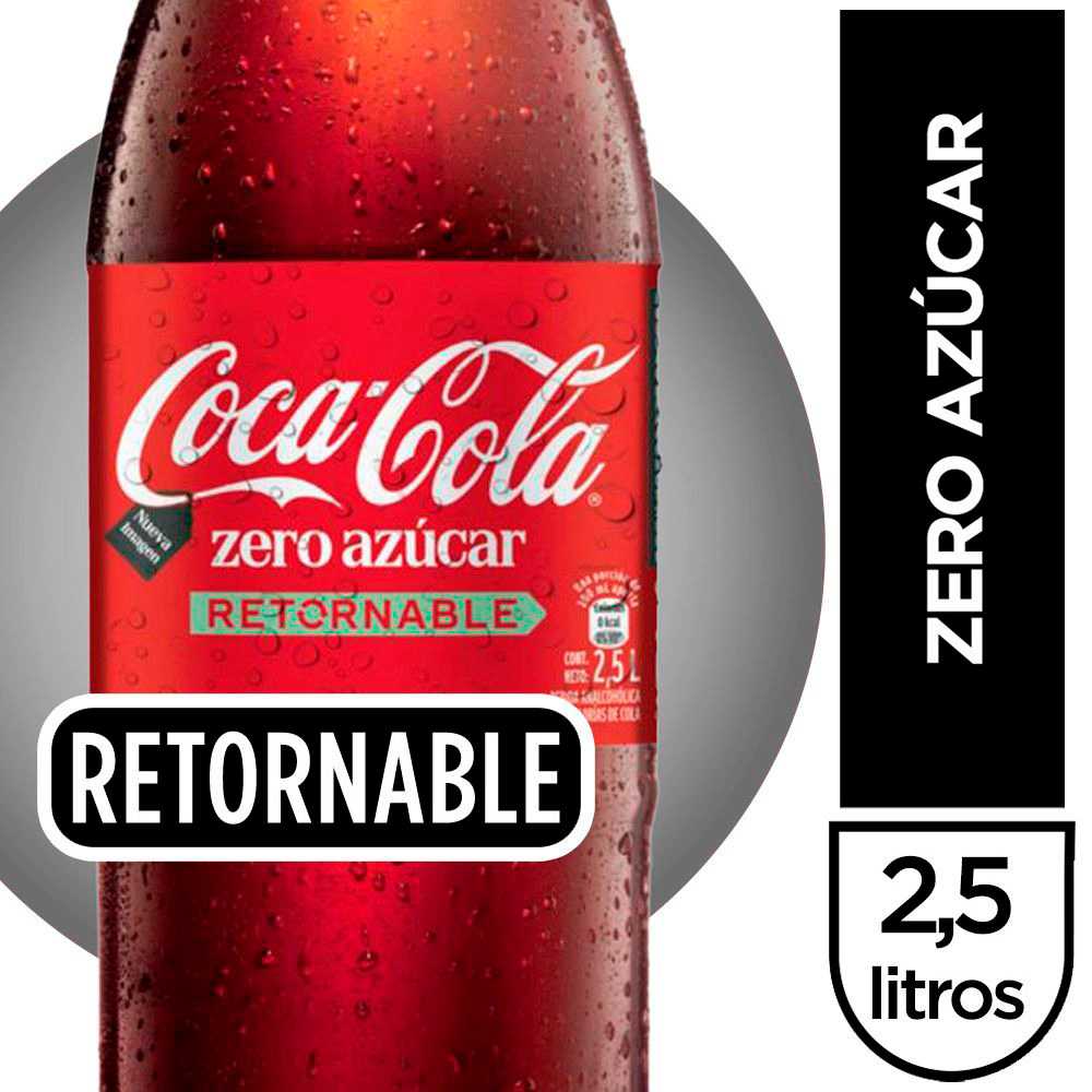 Coca-cola sin azúcar retornable 2.5 lt