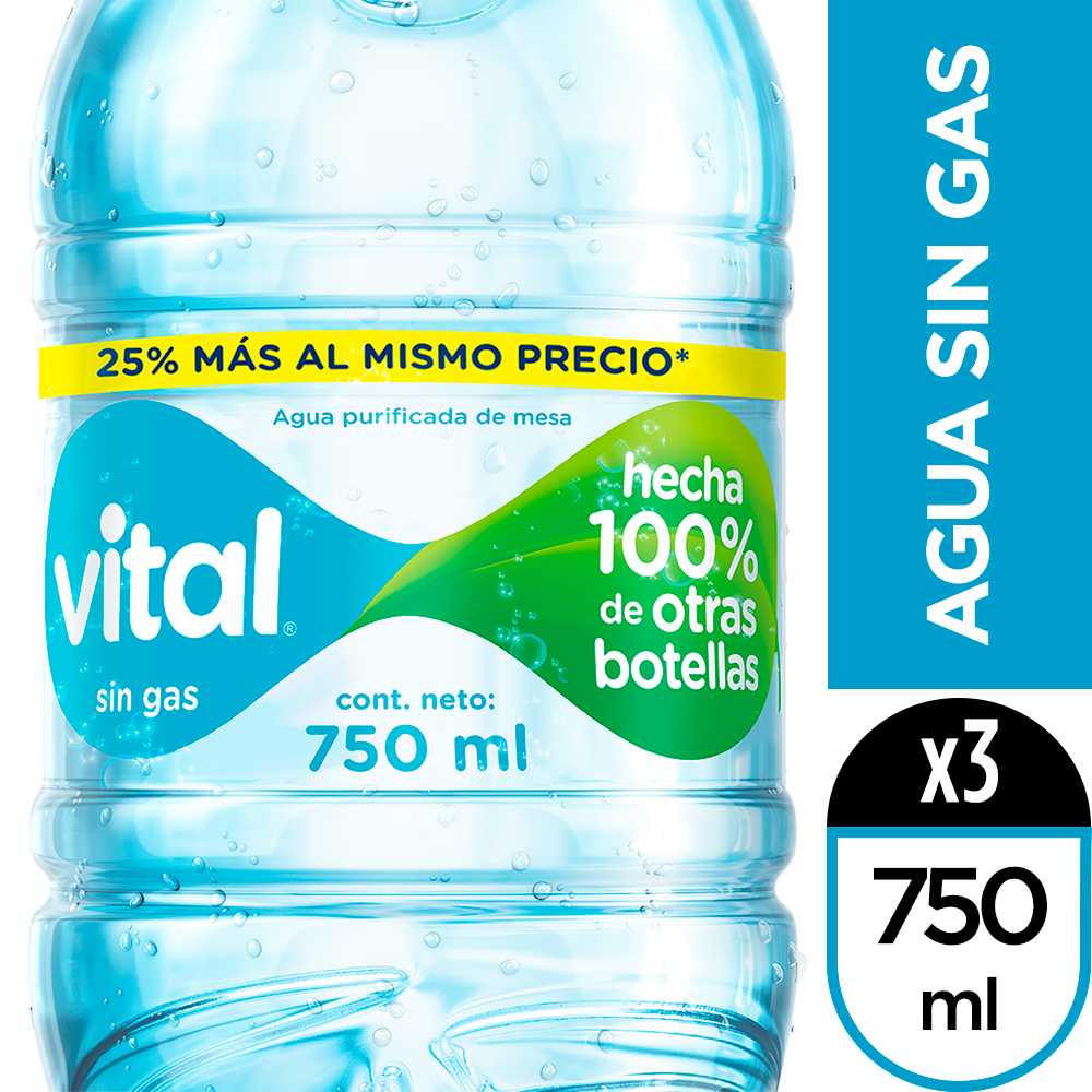 Vital sin gas 750 ml 3pack