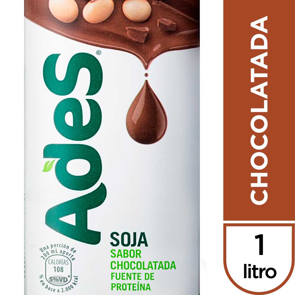 Ades soja sabor chocolatada 1 l