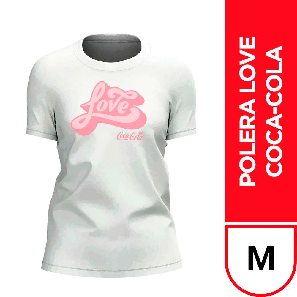 Polera love coca-cola talla m