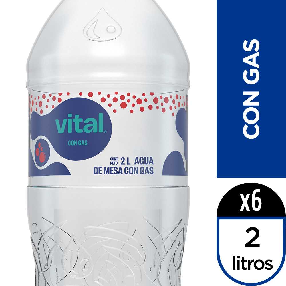 Vital con gas 2 lt 6pack