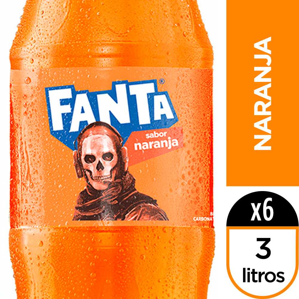 Fanta naranja 3 lt 6pack
