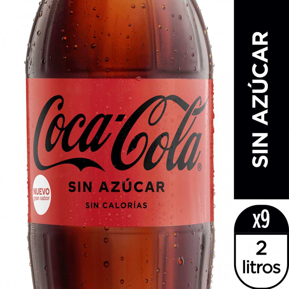 Coca-cola sin azúcar 2lt 9pack
