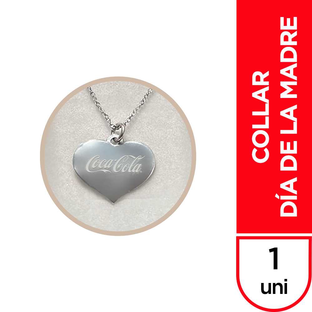 Collar corazón coca-cola