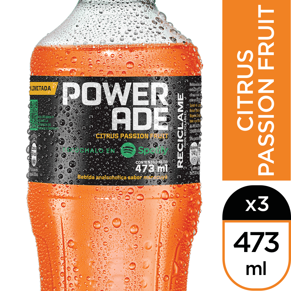 Powerade citrus passion fruit 473 3pack