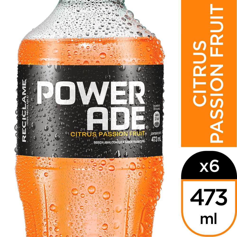 Powerade citrus passion fruit 473 6pack