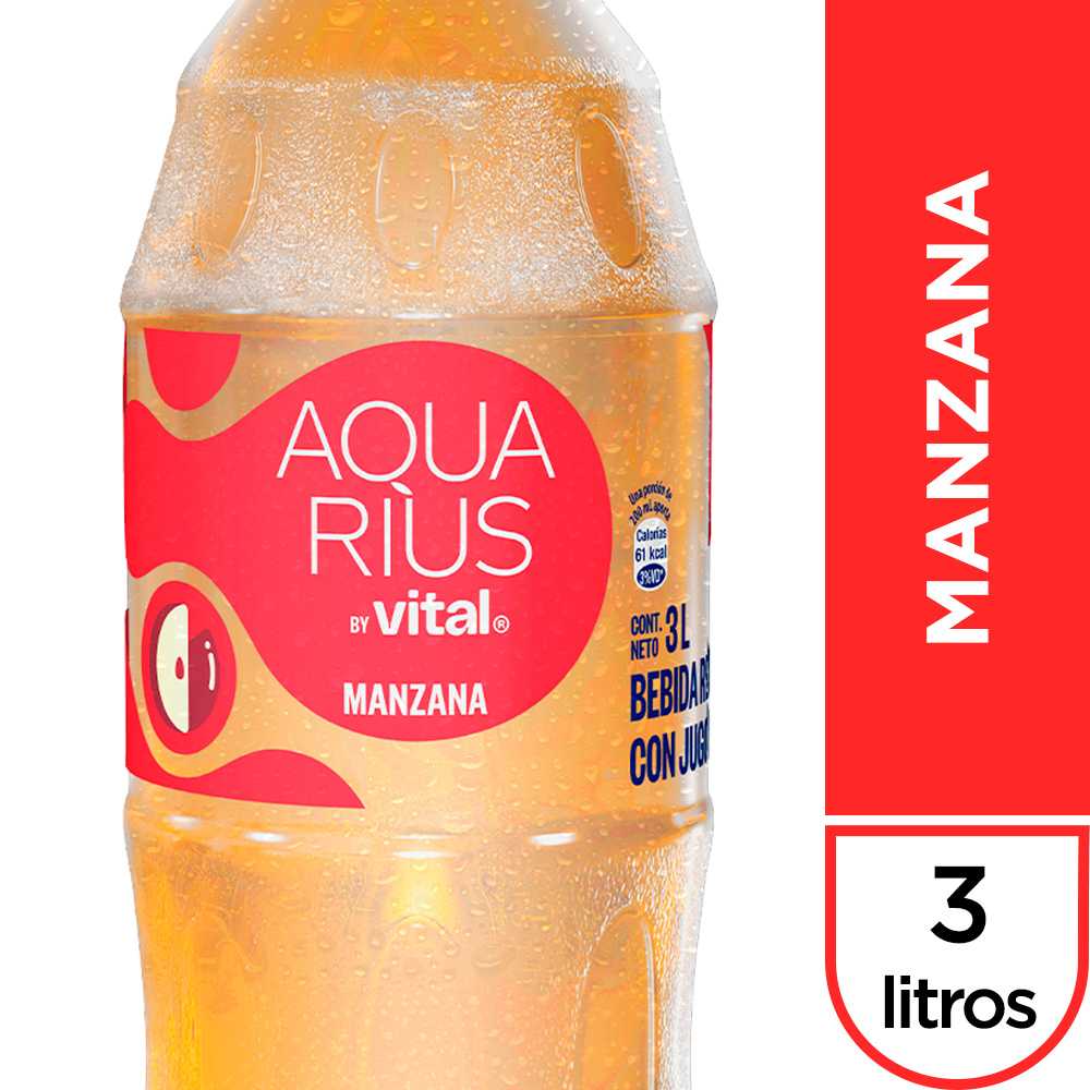Aquarius manzana 3 lt