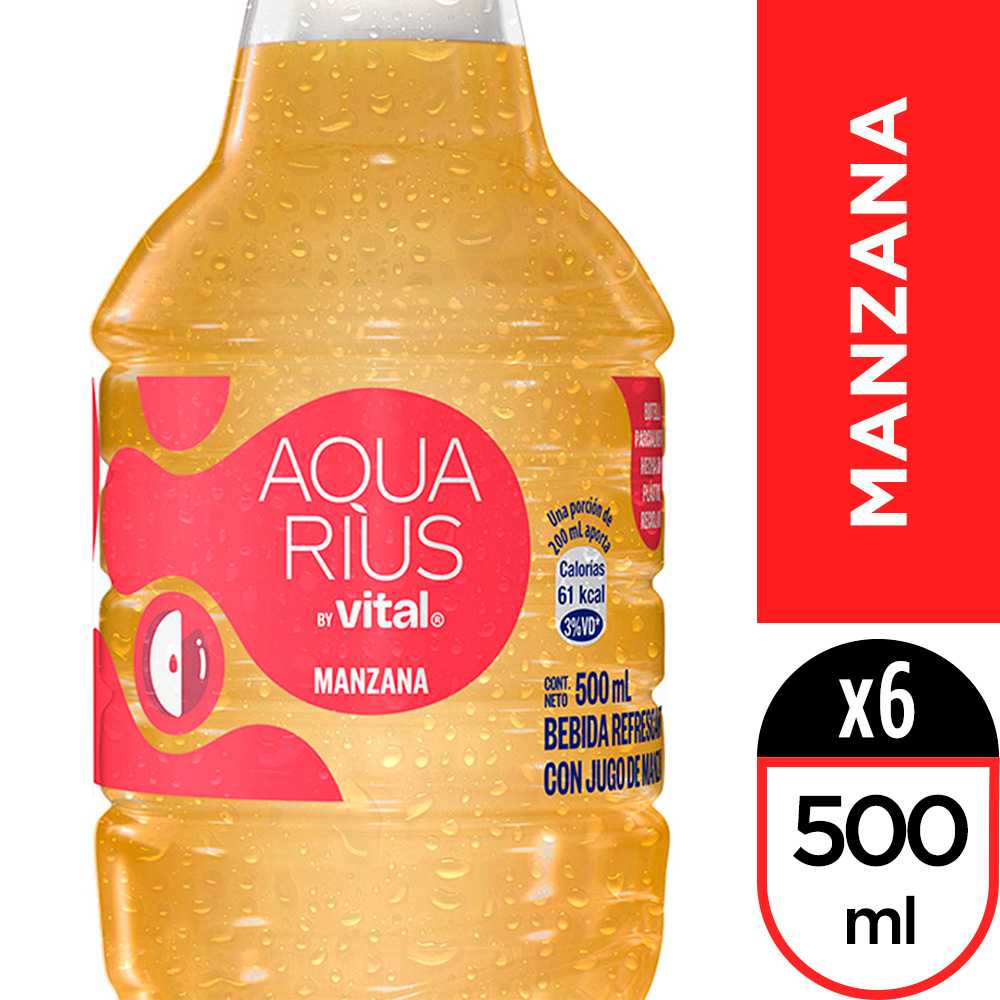 Aquarius manzana 500 ml 6pack