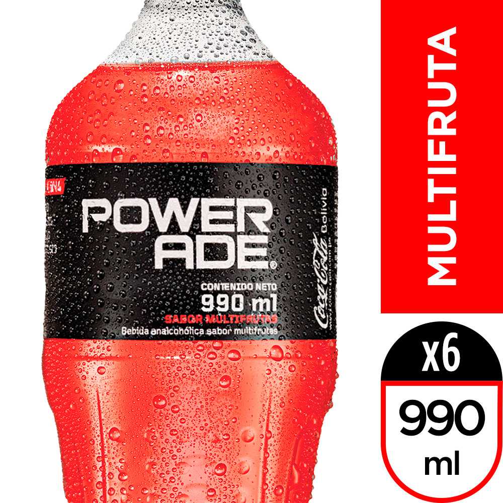 Powerade  multifruta 990 ml 6pack