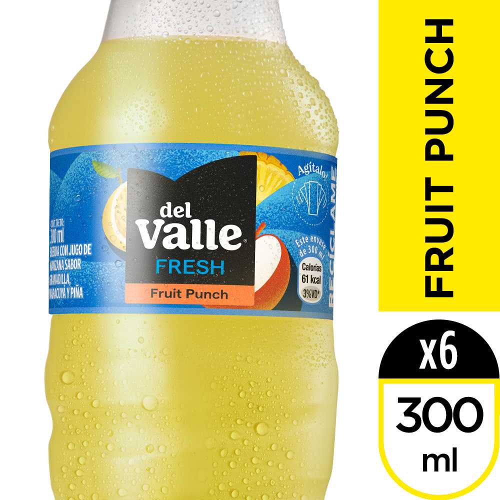 Del valle fresh fruit punch 300 ml 6pack