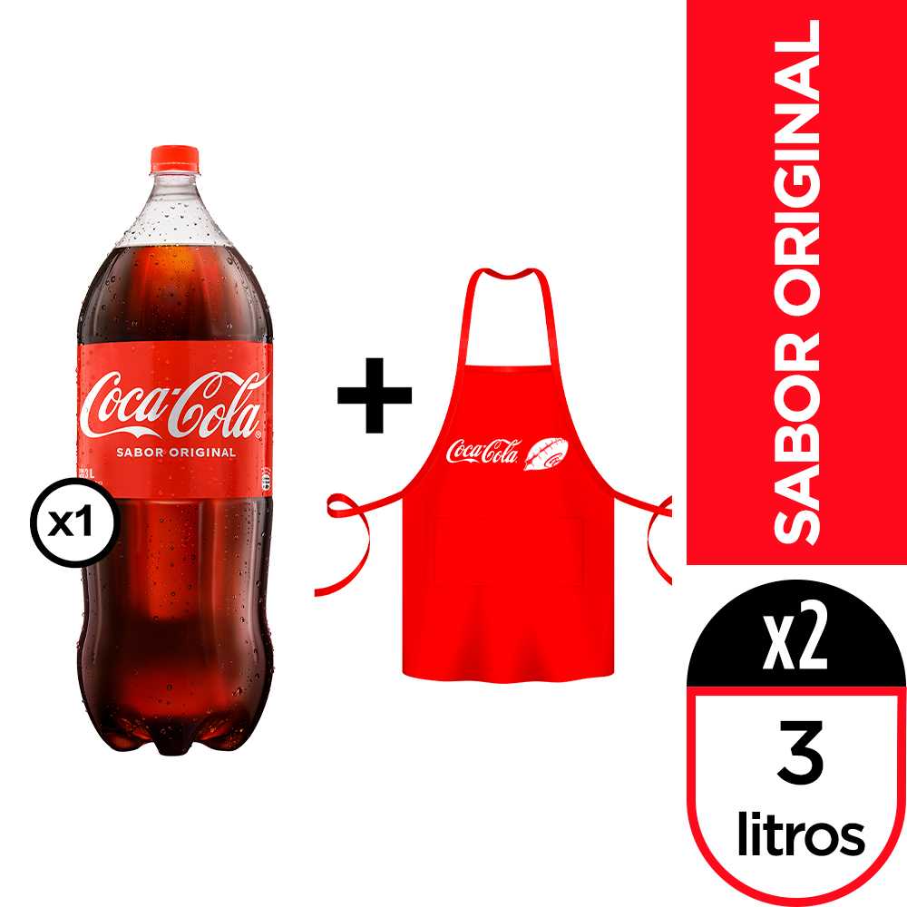 Coca-cola 3 lt + mandil coca-cola