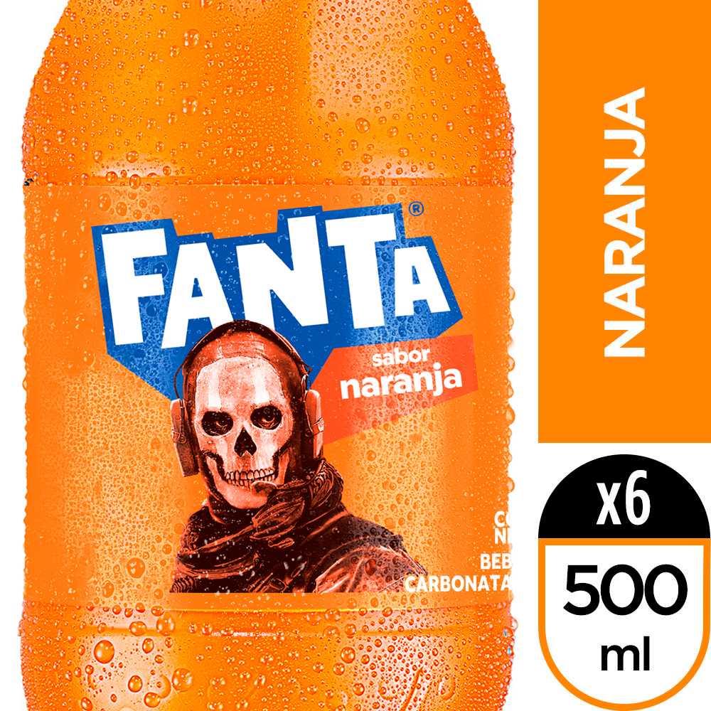 Fanta naranja 500 ml 6pack
