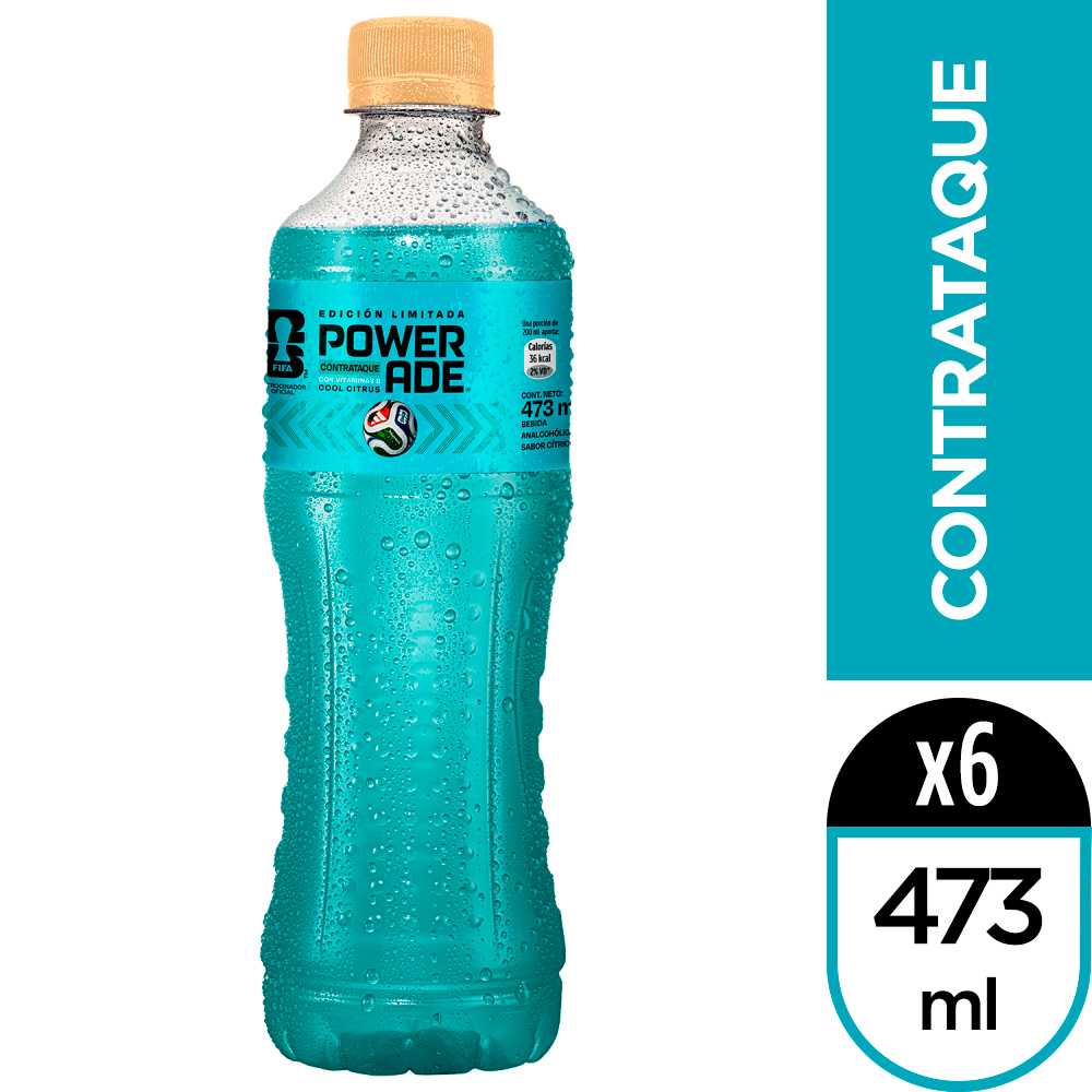Powerade contrataque 473 ml 6pack