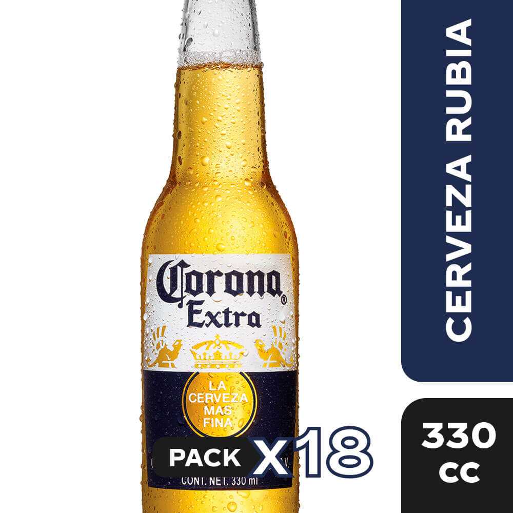 Cerveza corona botella 18 x 330 cc