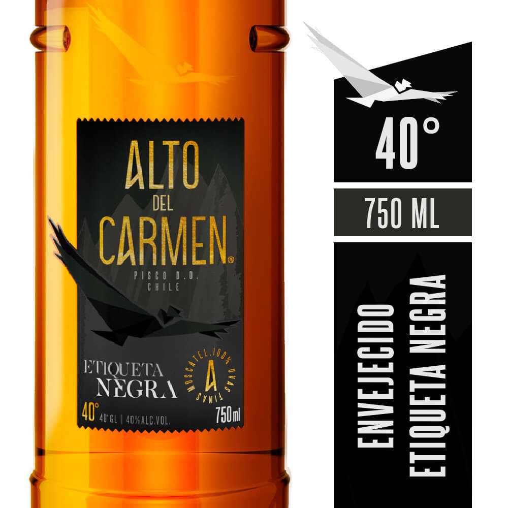 Alto del carmen etiqueta negra 40° 750ml
