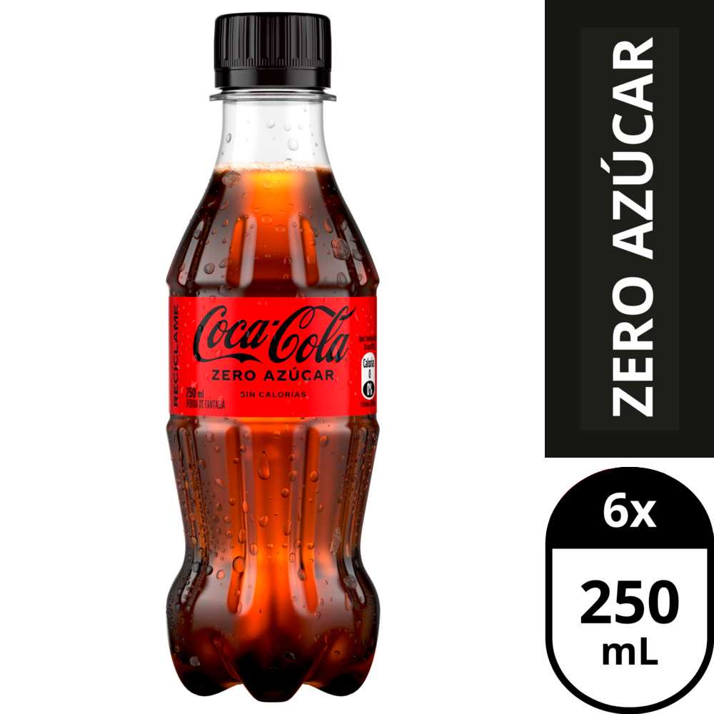 Coca-cola zero azúcar 6 x 250 ml