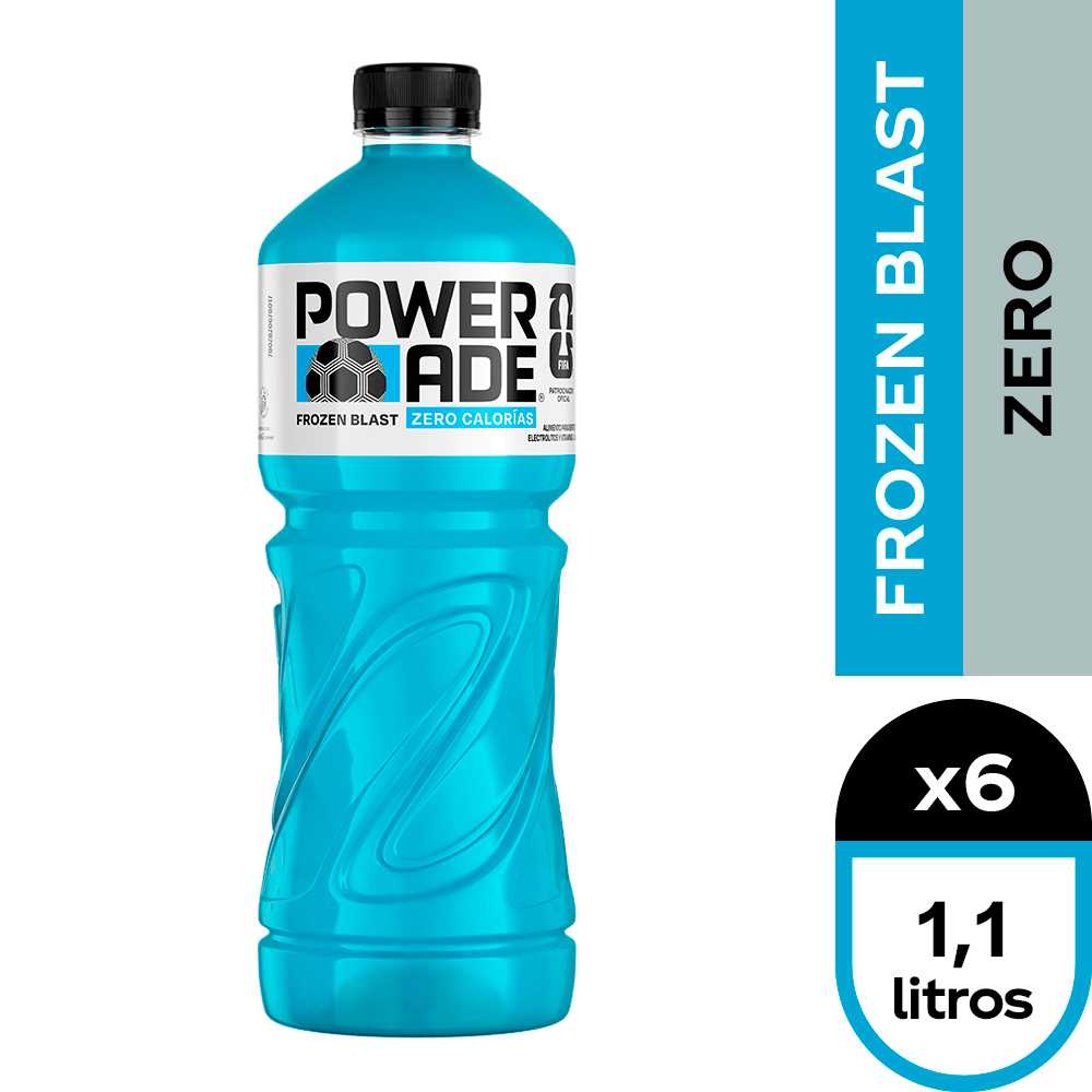 Powerade zero frozen blast 6 x 1.1 lt