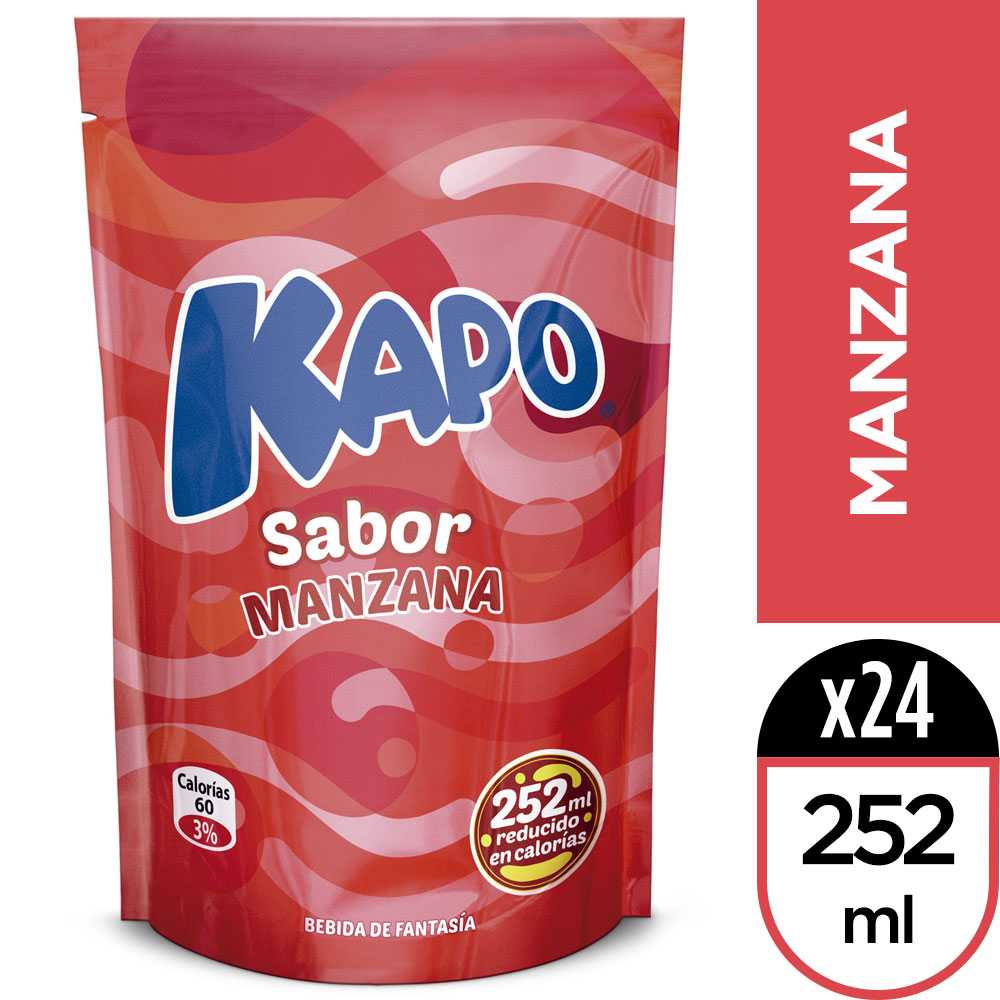Kapo reducido en calorías manzana 24 x 252 ml