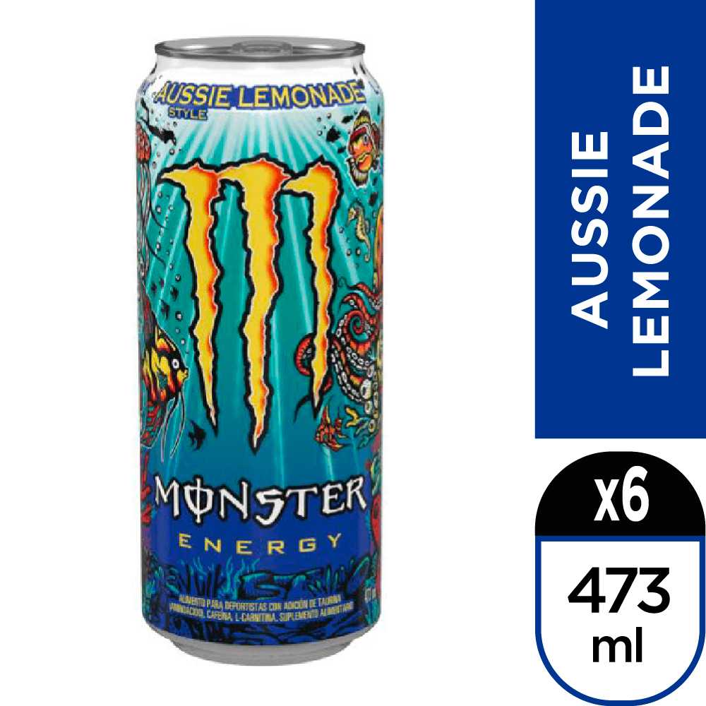 Monster aussie lemonade 6 x 473 ml