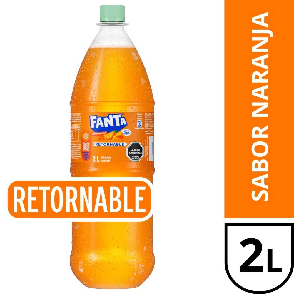 Fanta naranja full sugar retornable 2lt