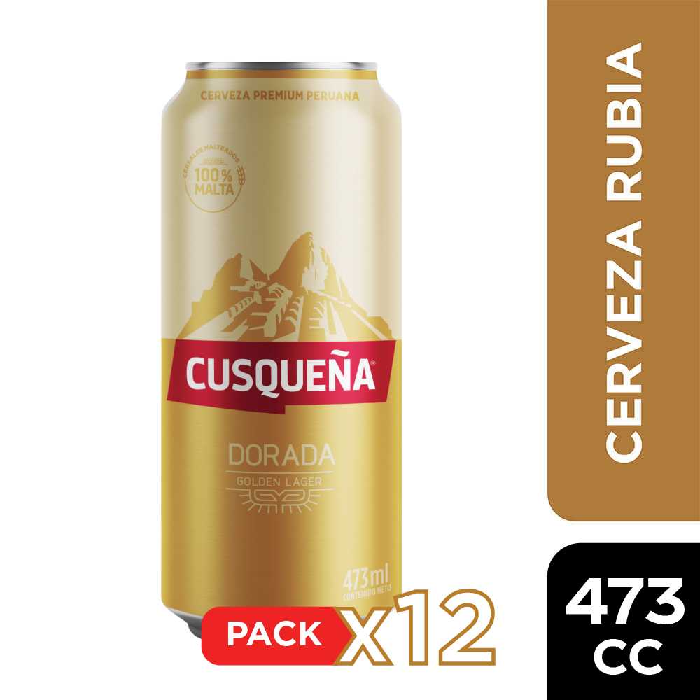 Cerveza cusqueña lata 12 x 473 cc