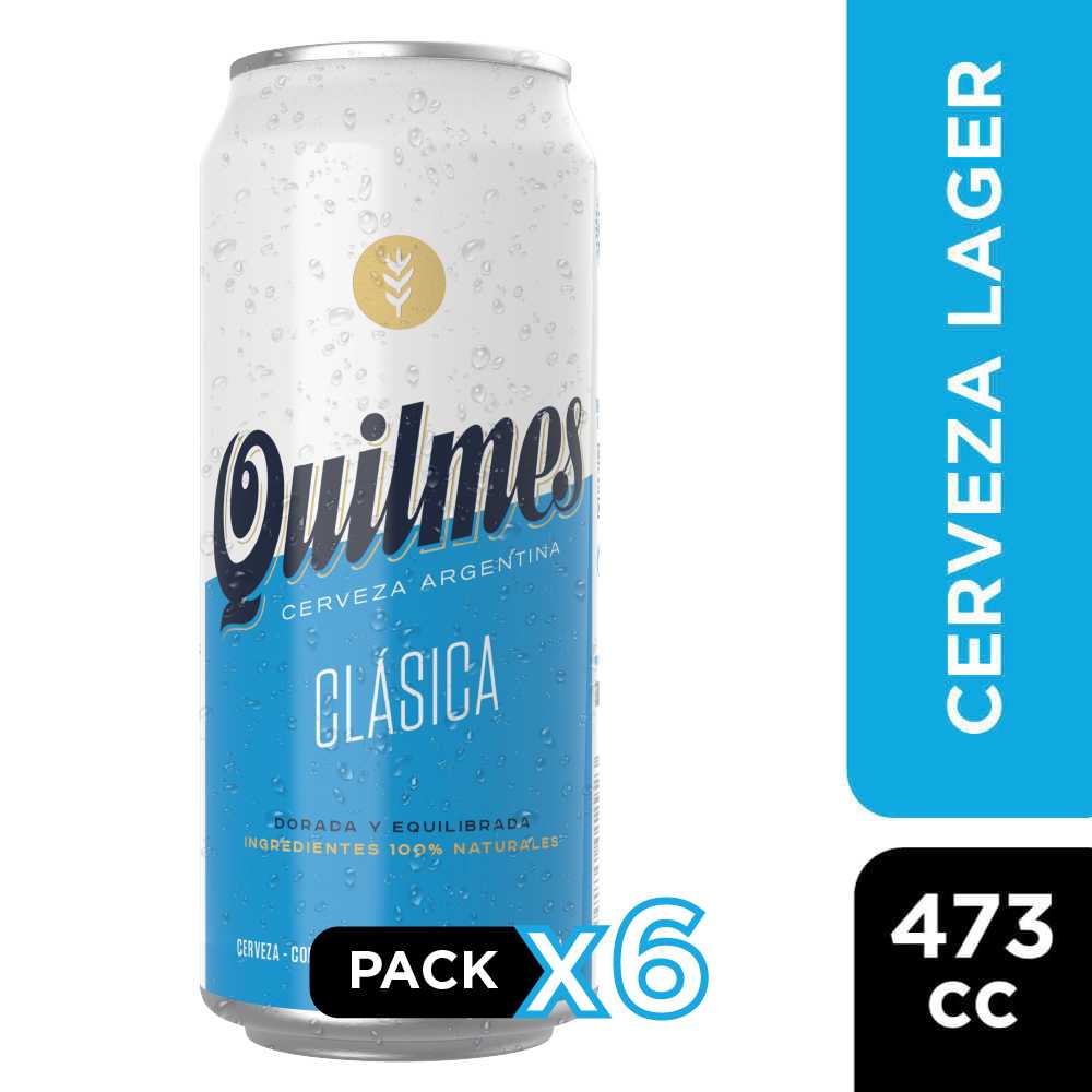 Cerveza quilmes 6 x 473 cc