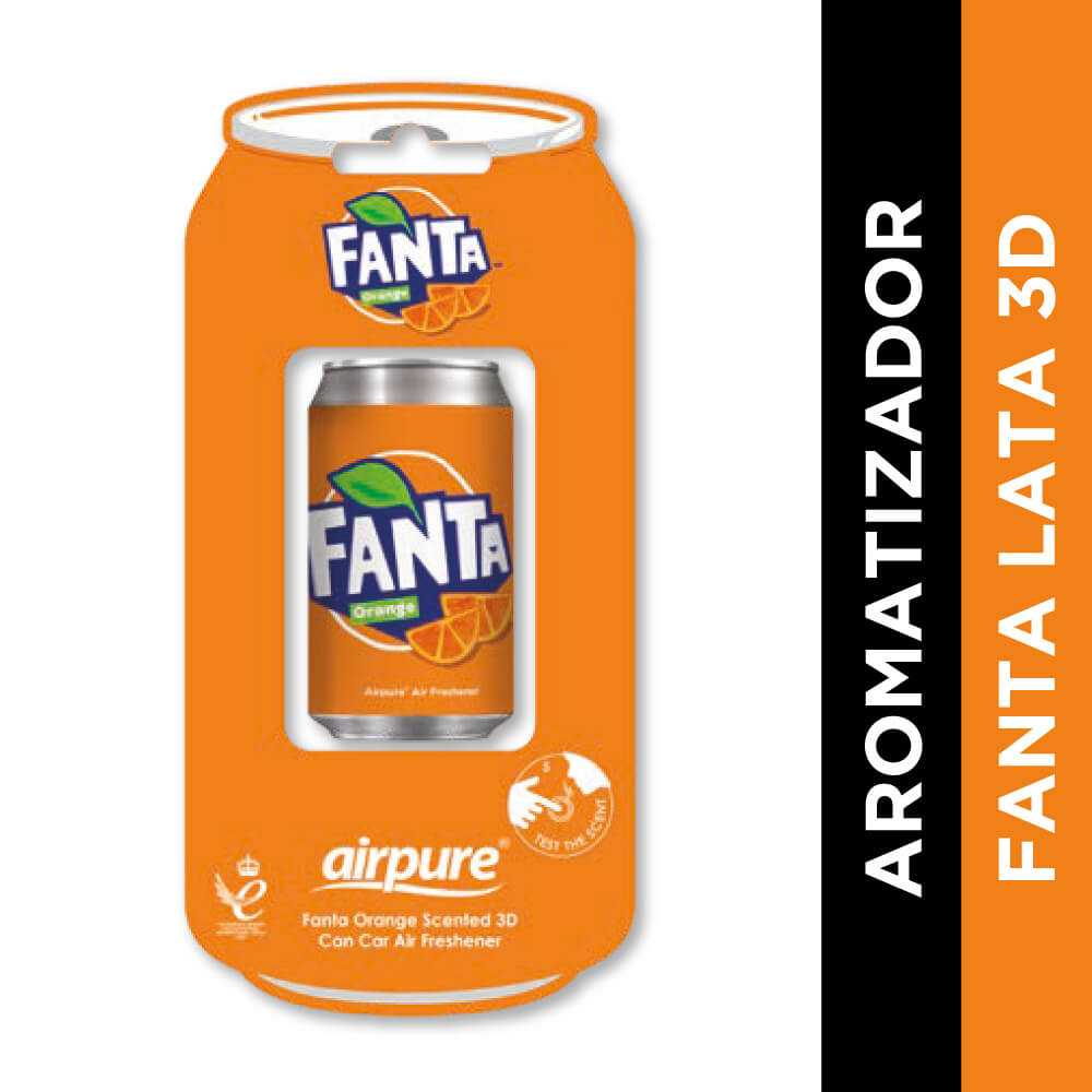 Aromatizador auto lata 3d fanta