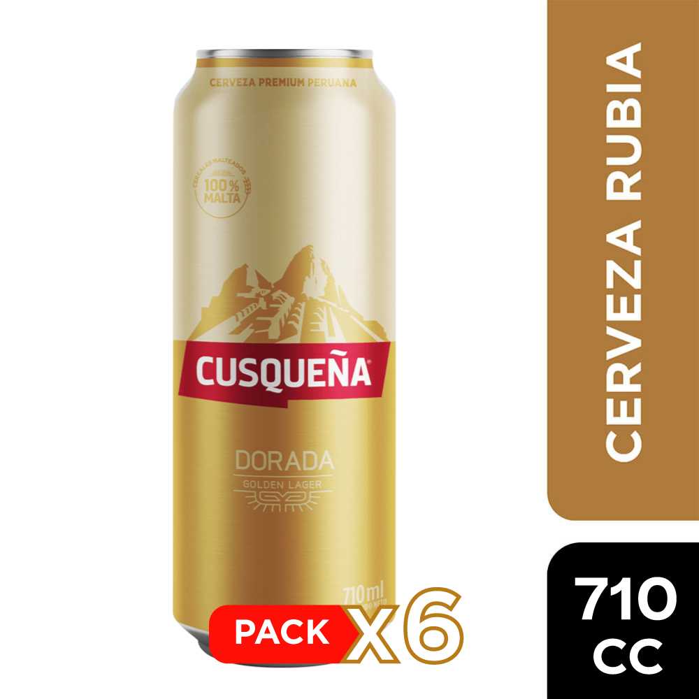 Cerveza cusqueña lata 6 x 710 cc