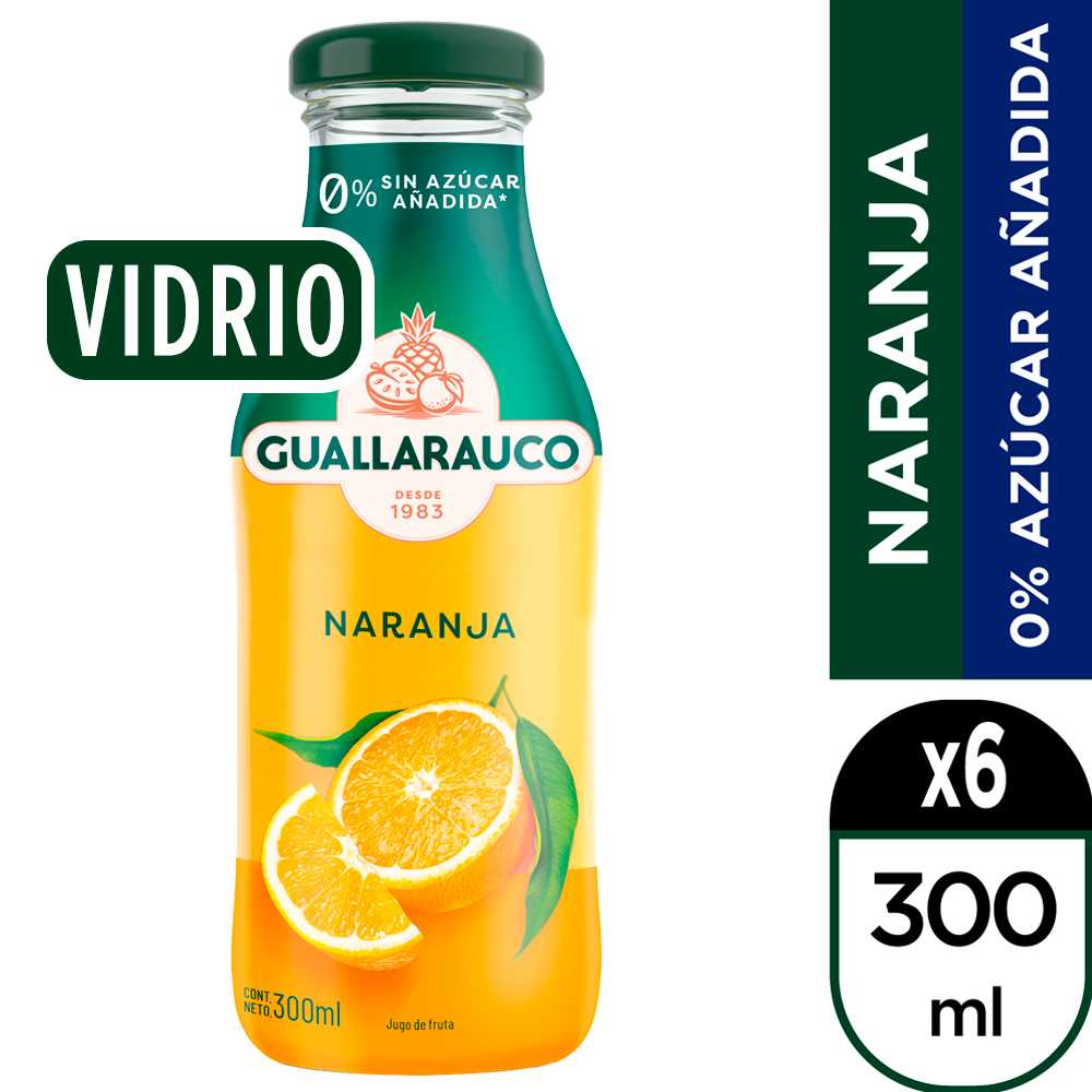 Guallarauco jugo naranja 6 x 300 ml