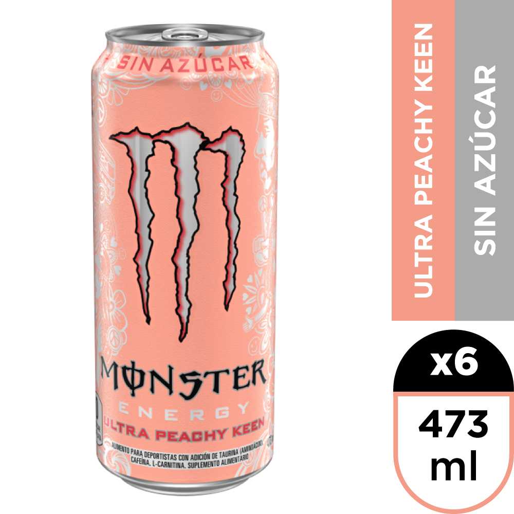 Monster ultra peachy keen 6 x 473 ml