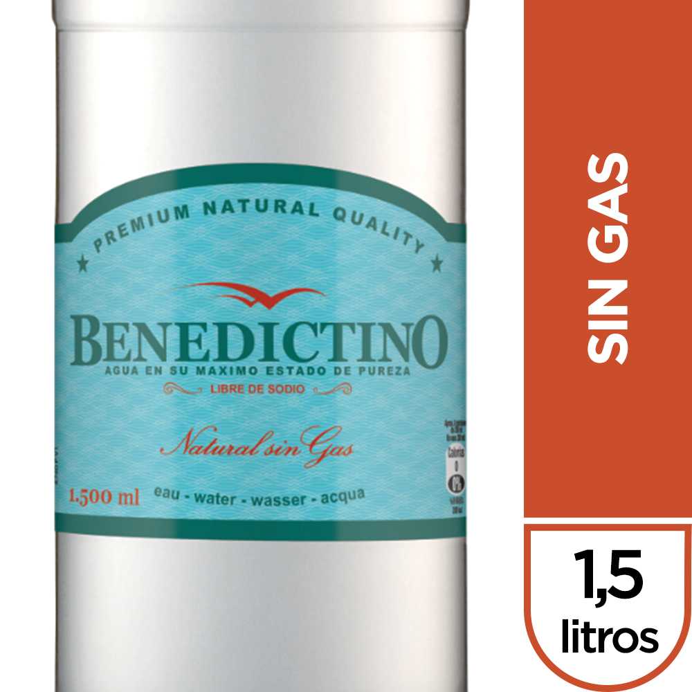 Benedictino sin gas 1,5 lt