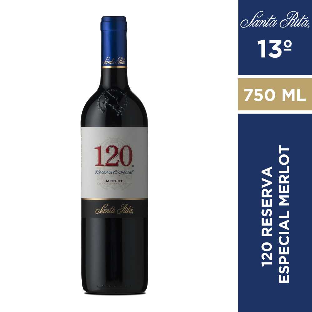 Vino 120 reserva especial merlot 750 ml