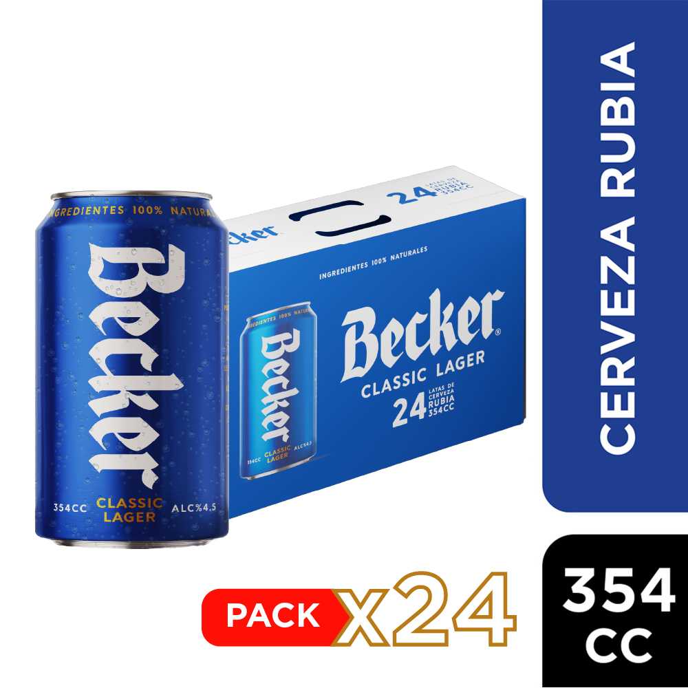 Cerveza becker lata 24 x 354 cc