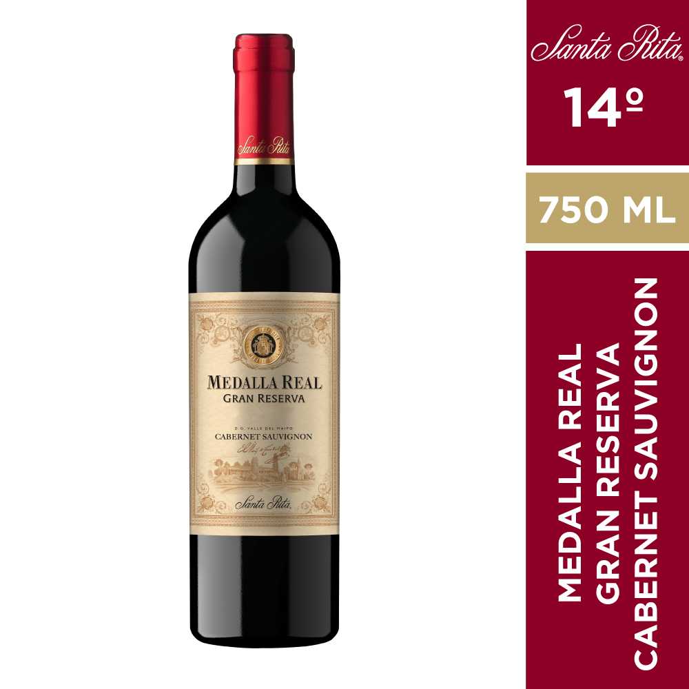 Vino medalla real gran reserva cabernet sauvignon 14° 750 ml