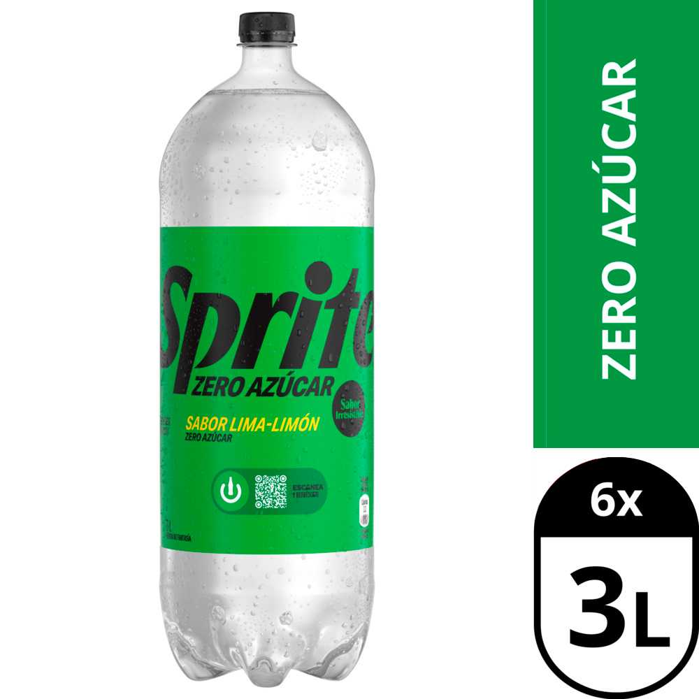 Sprite zero azúcar 6 x 3 lt
